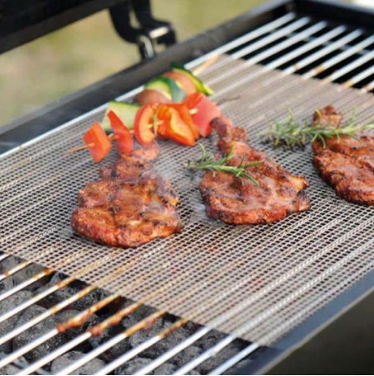 Barbecuemat - Barbecuematje - Grilmat - Grilmatten - Voor Barbecue of Oven - BBQ Mat - 1 stuk - 30 x 40 cm — afbeelding 1
