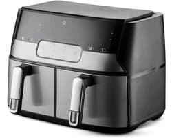 MMP® Dubbele Airfryer - Heteluchtfriteuse - Duo Airfryer - 9 L - 35x39x31cm - Zwart