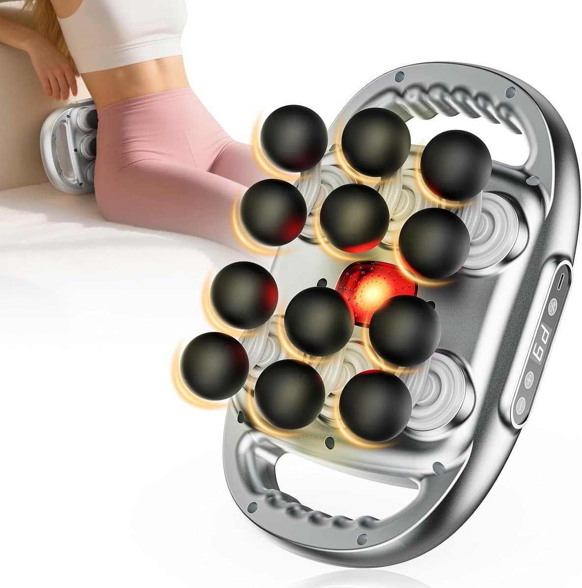 Namajunas - Massageapparaten - Massage Gun - Massagepistool - massage - Met 12 massagekoppen - Met 9 intensiteitsniveaus - Met 9 Modi - Multifunctionele gebiedsmassage - voor schouders, nek, benen, rug - 2000mAh Batterij - Stil en Krachtig — afbeelding 1
