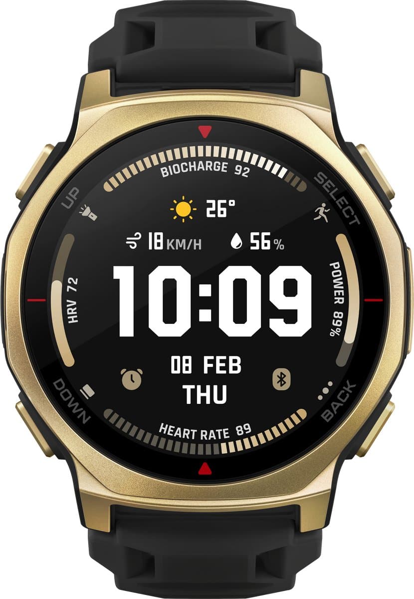 Amazfit T-rex 3 Pro 3,35 cm (1.32") AMOLED 44 mm Digitaal 466 x 466 Pixels Touchscreen Goud Wifi GPS — afbeelding 1