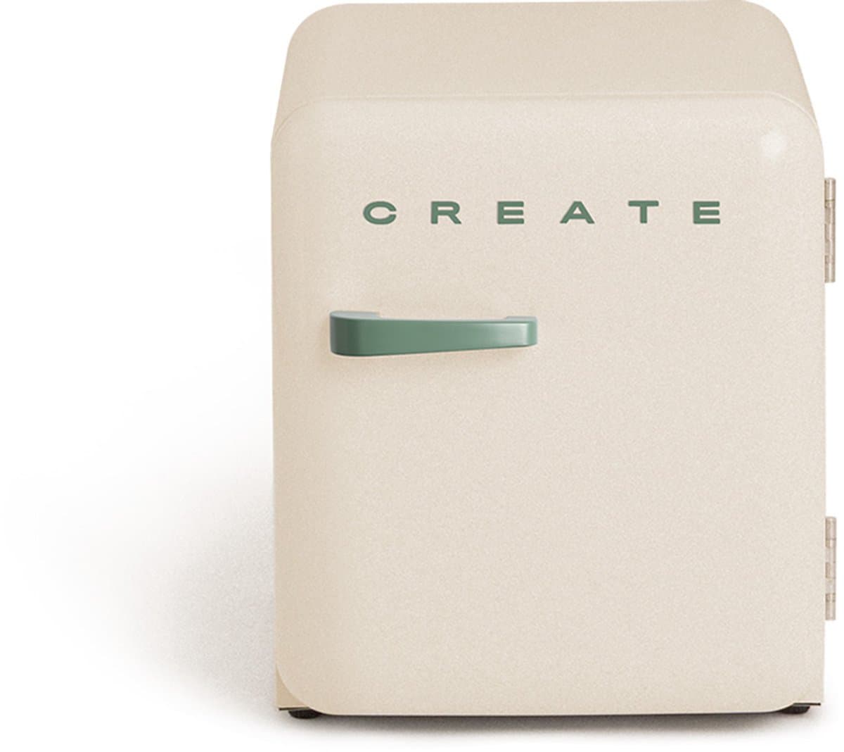 CREATE - Koelkast in retrostijl - Gebroken wit - Handvat Sage - FRIDGE RETRO 48L — afbeelding 1