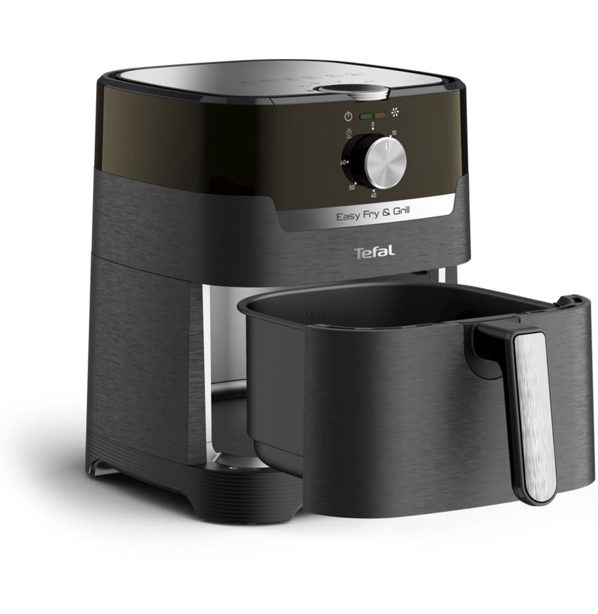 Tefal Easy Fry & Grill EY5018 - 2-in-1 Airfryer & Grill 4.2L - 1550W - Gegoten Aluminium Grillrooster - 70% Energiebesparing - Voor 4 Personen — afbeelding 1
