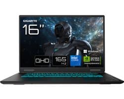 GIGABYTE GAMING A16 PRO DXHG4EECC4SH - Gaming Laptop - 16 inch - RTX 5070 Ti - Core 7 - 32GB/1TB - 165 Hz
