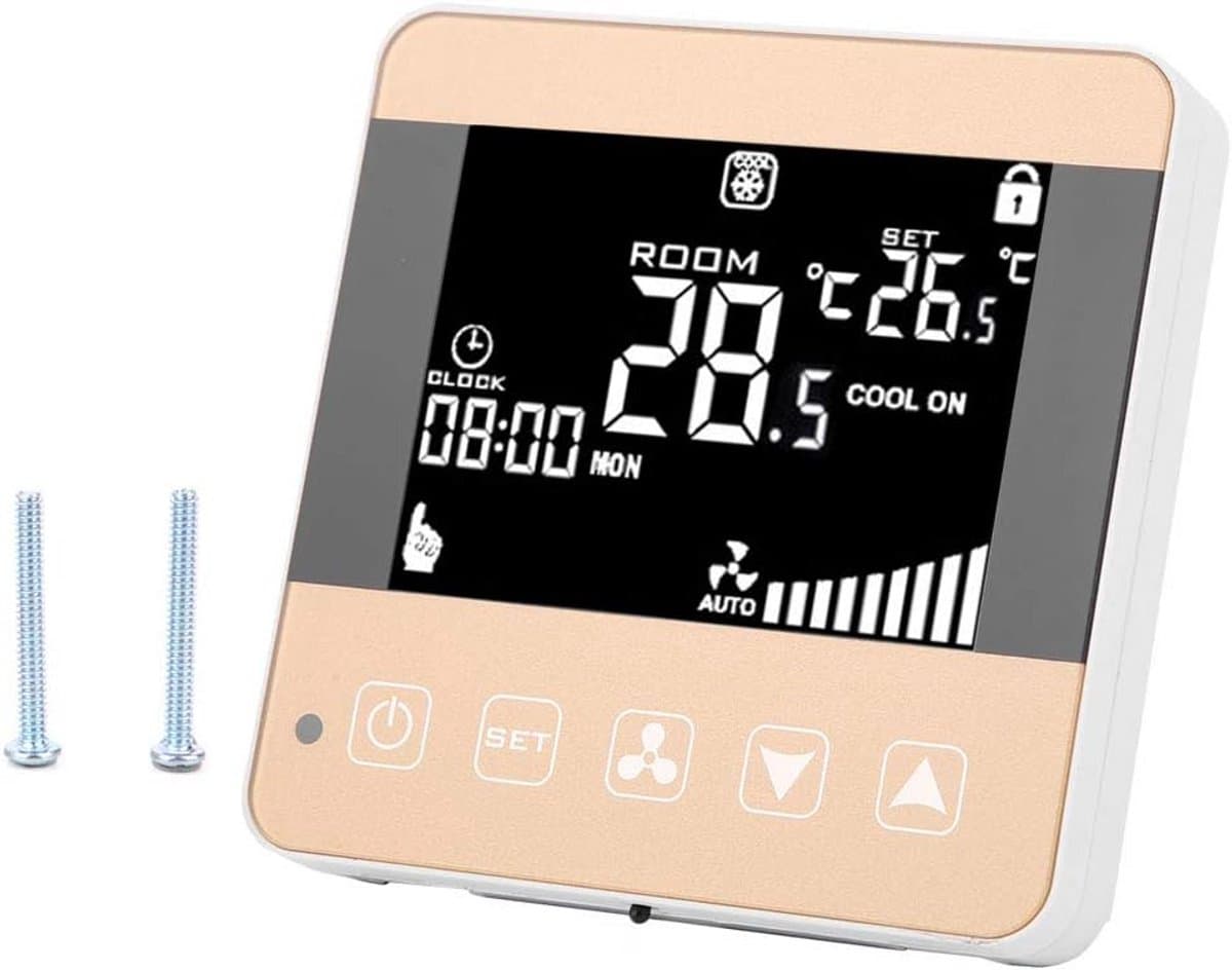 Digitale Temperatuurregelaar voor Ventilatorconvector (Fan Coil) - Slimme Centrale Verwarming & Koeling Thermostaat — afbeelding 1