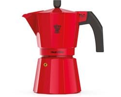 Italiaans koffiezetapparaat - PEZZETTI - ITALEXPRESS - Aluminium - 3 kopjes - Rood