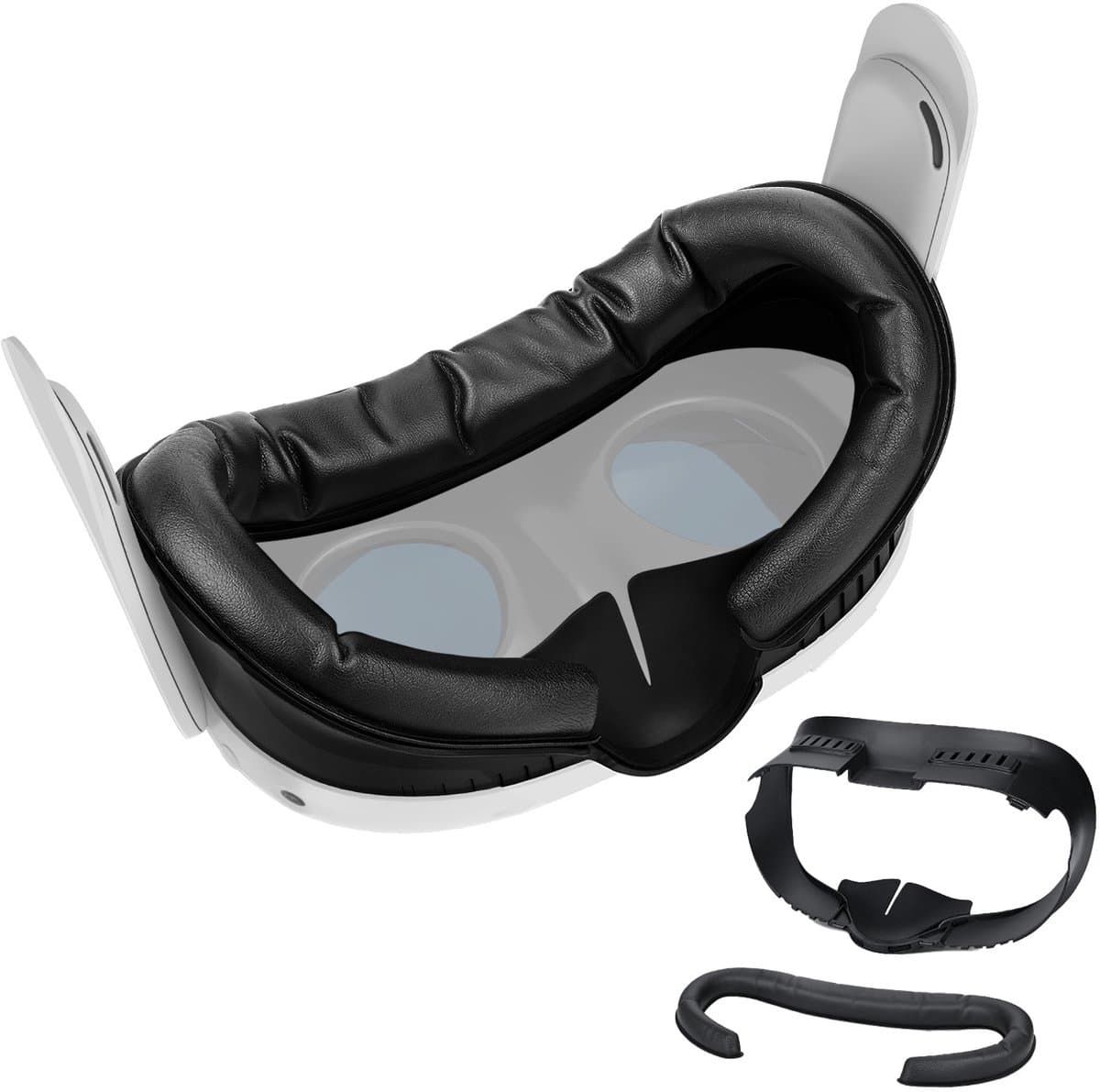 VR Gezichtsinterface voor Meta Quest 3 van MMOBIEL - Face Cover Pad voor Quest 3 (Niet Geschikt voor Quest 3S) - Verwisselbare Facial Interface – Accessoires voor VR Bril met Neuskussen & Zachte PU Lederen Gezichtskussen - Zwart — afbeelding 1