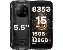 DOOGEE Fire 3 Pro 4G - Robuuste Smartphone - Outdoor telefoon - 16 GB RAM+128 GB/2TB TF - Android 15 - 8350 mAh/18 W - 5,5 inch HD+ - Gemini AI - NFC - GPS - Face ID - Vingerafdrukscanner - Grijs