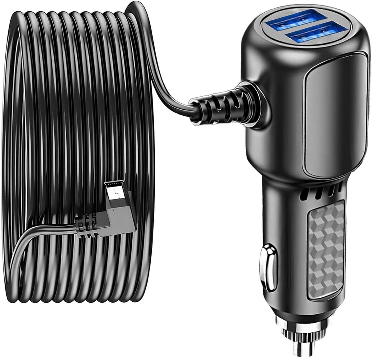 Autoladeradapter, geschikt voor dashcams, dubbele USB-poorten, 3,5A stroomsterkte, 12V naar 5V voedingsadapter, met mini-USB-poort, geschikt voor dashcams, GPS-dashcams, enz. — afbeelding 1