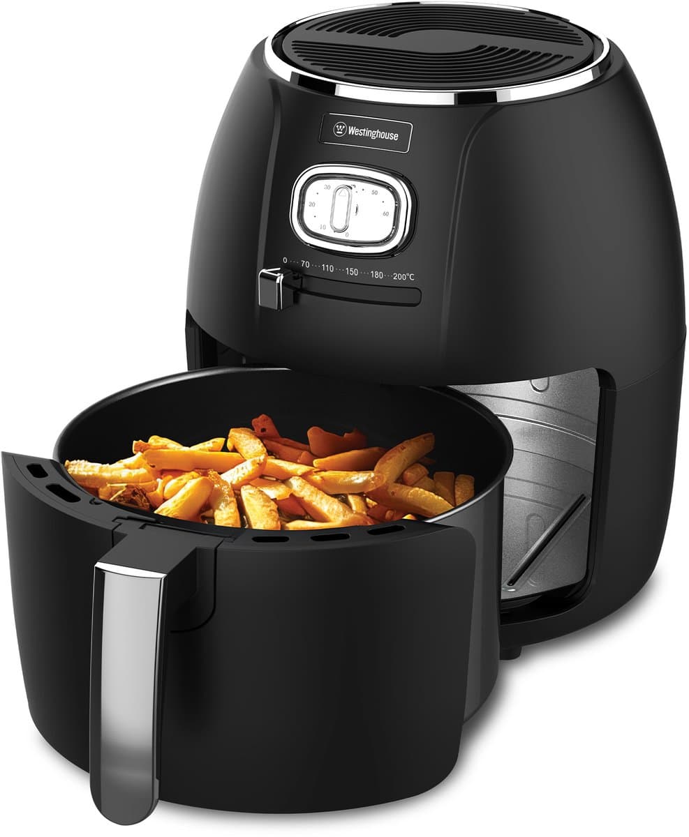 Westinghouse Retro Airfryer - 1500W - Heteluchtfriteuse - 4L - PFAS-Vrij - tot 200 Graden - Tot 4 personen - Zwart — afbeelding 1