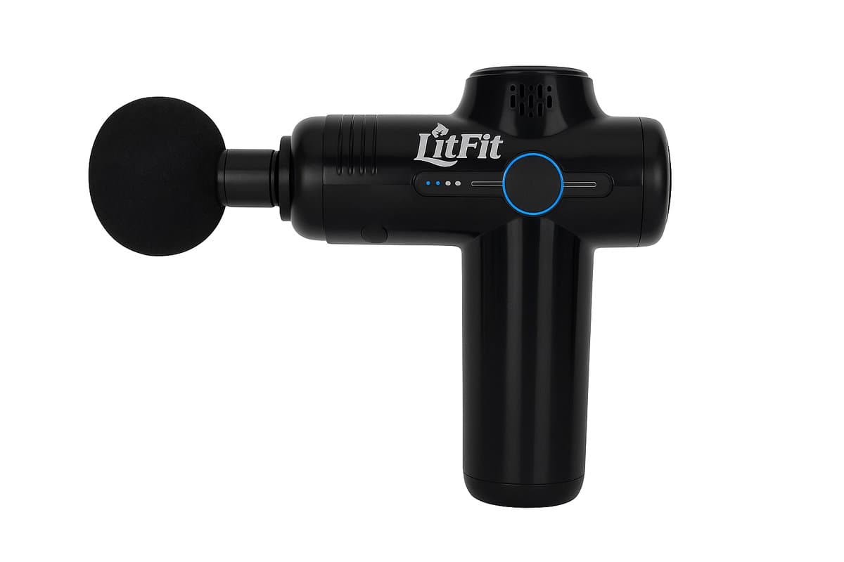 Massage Gun Professioneel - LitFIT Massage Apparaat - Massageapparaat Massagegun - Massage Pistool - Zwart — afbeelding 1