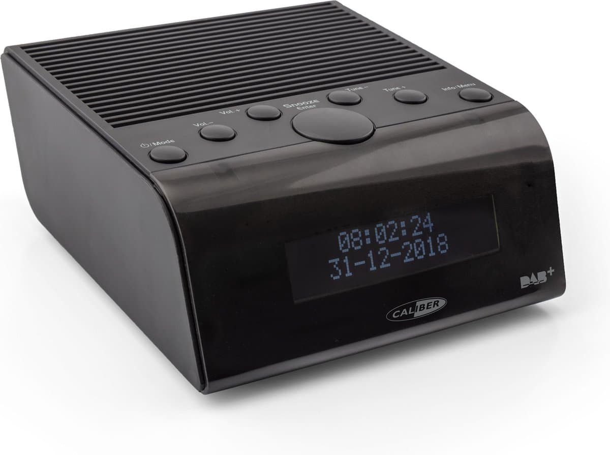 Caliber HCG011DAB - Wekkerradio met FM en DAB+ radio - Dual alarm - sleeptimer en snoozefunctie - Zwart — afbeelding 1