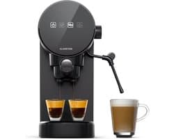Klarstein Espresso koffiezetapparaat met melkopschuimer, 0,9 L retro mini-espressomachine met filterhouder, klein 1360 watt koffiezetapparaat, koffiemachine voor cappuccino, latte & macchiato