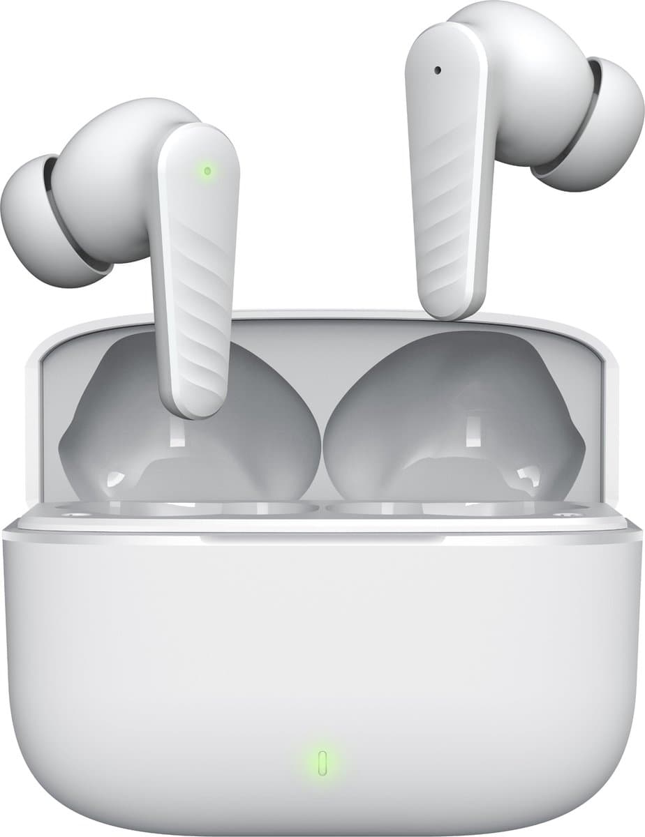 DirectGoods® Draadloze Oordopjes – Bluetooth Oordopjes – Oortjes draadloos – Oordopjes draadloos - Noise cancelling - Universeel – Wit — afbeelding 1
