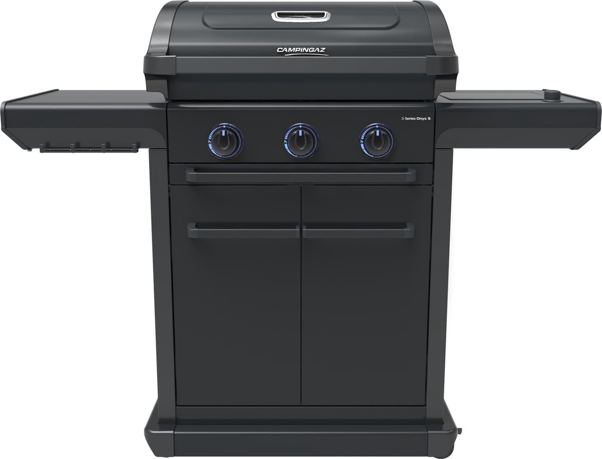 Campingaz 3 Series Onyx S gasbarbecue met zijbrander – modulaire BBQ – 5 jaar garantie – Zwart — afbeelding 1