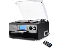 DailySupplies® Platenspeler Bluetooth met Speakers - CD Speler - LPS Vinyl - Retro - Zwart