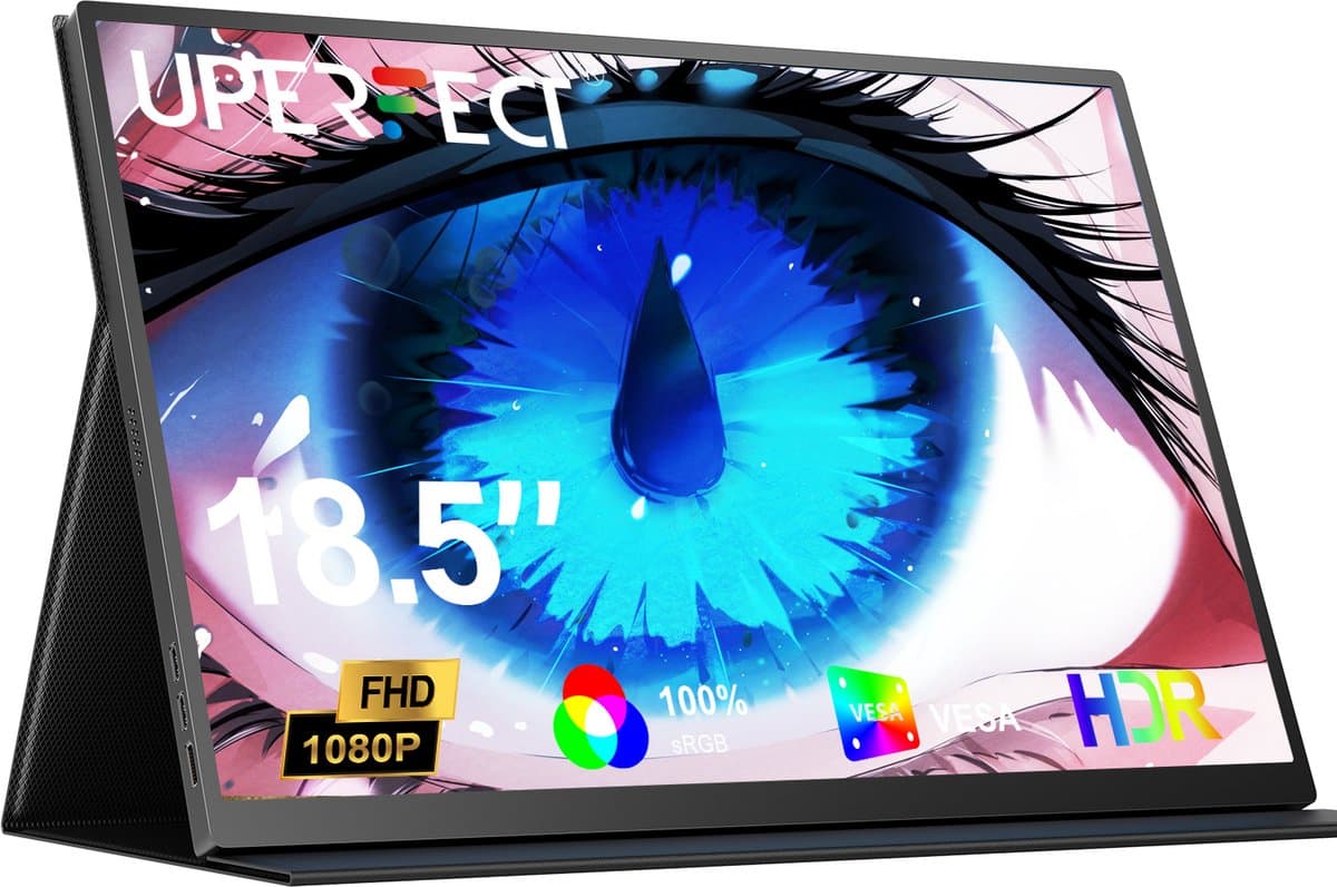 UPERFECT Portable Monitor T02 18,5" Gaming Draagbare Monitor | 120Hz FHD IPS | 100% sRGB | Anti-verblindend Scherm | Dual Type-C | VESA-bevestiging — afbeelding 1