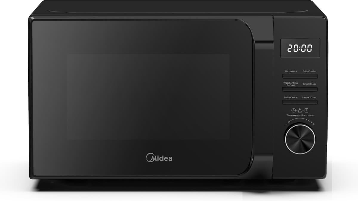 Midea AG20CF2EBK - Magnetron met grill - 20L - 700W - 8 Automatische programma's - Zwart — afbeelding 1