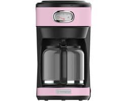 Westinghouse Retro Filter-koffiezetapparaat – Filterkoffie – Herbruikbaar Filter – 1,25L – 10 Koppen – 1000W – Roze