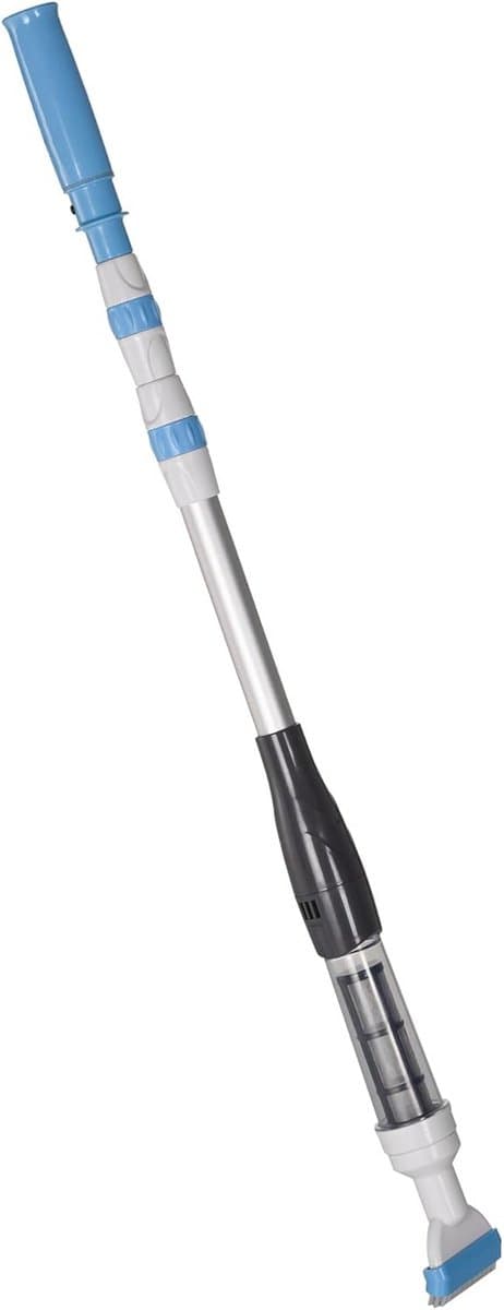 Draadloze zwembad stofzuiger met telescopische steel en verstelbare borstel — afbeelding 1