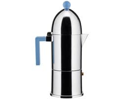 Alessi Inductie-Percolator-La-Cupola-6-kops-Blauw-Handvat