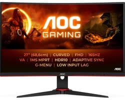 AOC C27G2E - Full HD Curved Gaming Monitor - 165hz - 27 inch