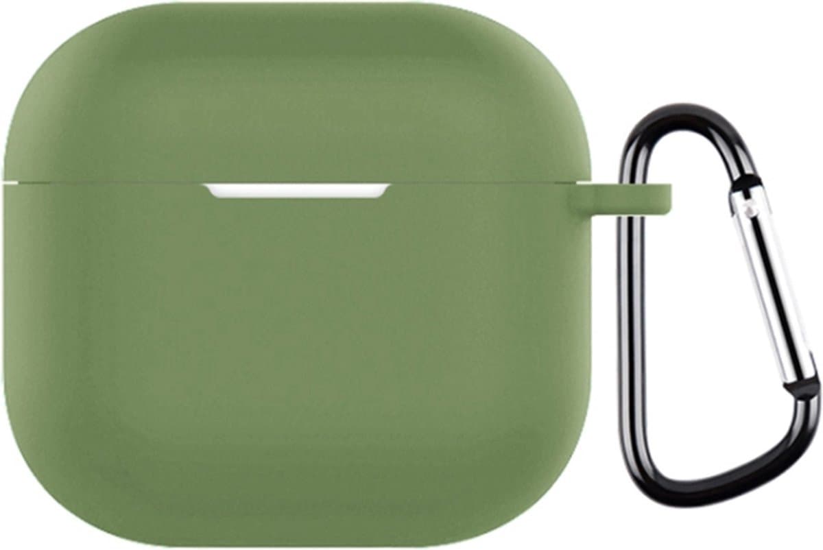 Telestore - hoesje geschikt voor AirPods 4 / Airpods 5 soft case cover - groen - TPU hoesje Beschermhoes - AirPods 4 / 5 Cover - AirPods 4 / 5 hoesje - Geschikt voor Apple Airpods 4 en Airpods 5 - gel hoesje met sleutelhanger — afbeelding 1