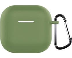 Telestore - hoesje geschikt voor AirPods 4 / Airpods 5 soft case cover - groen - TPU hoesje Beschermhoes - AirPods 4 / 5 Cover - AirPods 4 / 5 hoesje - Geschikt voor Apple Airpods 4 en Airpods 5 - gel hoesje met sleutelhanger
