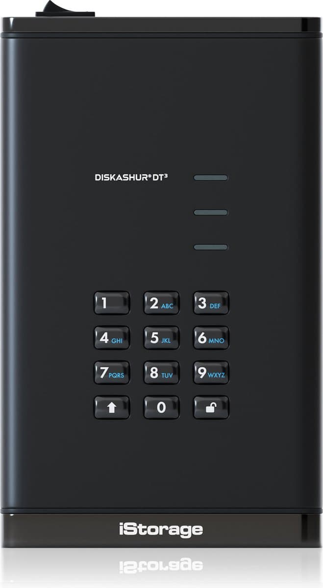 iStorage diskAshur DT3 HDD – externe harde schijf – 2TB – USB – 256-bit – Zwart — afbeelding 1