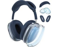 Siliconen Hoes voor AirPods Max Hooftelefoons van MMOBIEL – Transparant Zacht TPU Oorschelp Beschermhoes, Siliconen Oorkussens Beschermhoes, Hoofdband Beschermhoes – Anti-Kras Beschermer – Blauw