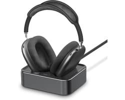 Vawvva Koptelefoon Oplaadstation voor AirPods Max 2024 & 2020 – Magnetisch Headset Oplaaddock met Dubbele Lightning & USB-C Aansluiting (Space Gray)