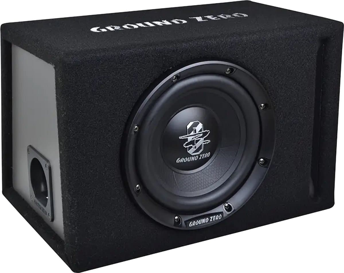 Ground Zero GZIB 20BR - Autosubwoofer - 8 inch - Sub Woofer in Kist - 300W — afbeelding 1