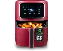Heteluchtfriteuse - Airfryer - Gezond Koken - 8 Kookprogramma's - 6.9 Liter - Rood