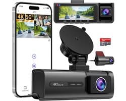 Auto Camera - Dashcam Set - Veilige Rit - 3 Kanaals Opname - 3.1 Inch Scherm - Zwart