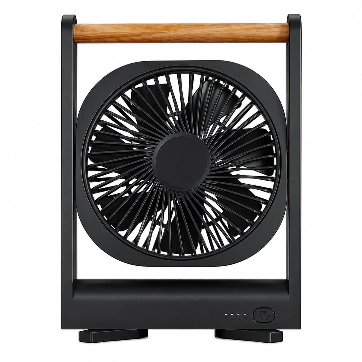 Tafelventilator en Bureauventilator 2-in-1 - Oplaadbare USB Mini Ventilator - Stille Luchtcirculator met 4 Snelheden - Compacte Desktop Cooler voor Studentenkamer, Slaapkamer, Kantoor en Thuiswerkplek — afbeelding 1