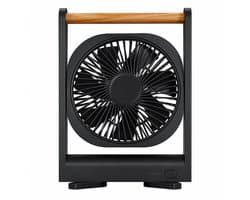 Tafelventilator en Bureauventilator 2-in-1 - Oplaadbare USB Mini Ventilator - Stille Luchtcirculator met 4 Snelheden - Compacte Desktop Cooler voor Studentenkamer, Slaapkamer, Kantoor en Thuiswerkplek
