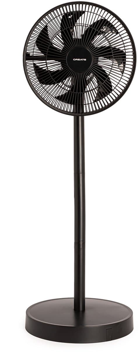 CREATE - Opvouwbare staande ventilator 50 W - Verstelbare hoogte - Stille werking - 3 snelheden - Zwart - AIR STAND FOLDABLE — afbeelding 1