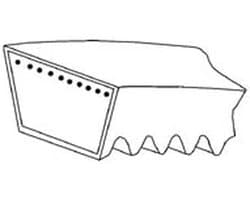 V-snaar - Aandrijfriem - Grasmaaier Onderhoud - Verborgen Tandontwerp - 10 x 8 x 850 mm - Zwart