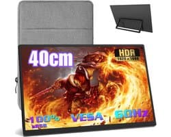 AHD® Portable Monitor - Draagbare Monitor - Portable Monitoren - Portable Monitor Laptop - Zwart - 36cm x 21cm x 1cm