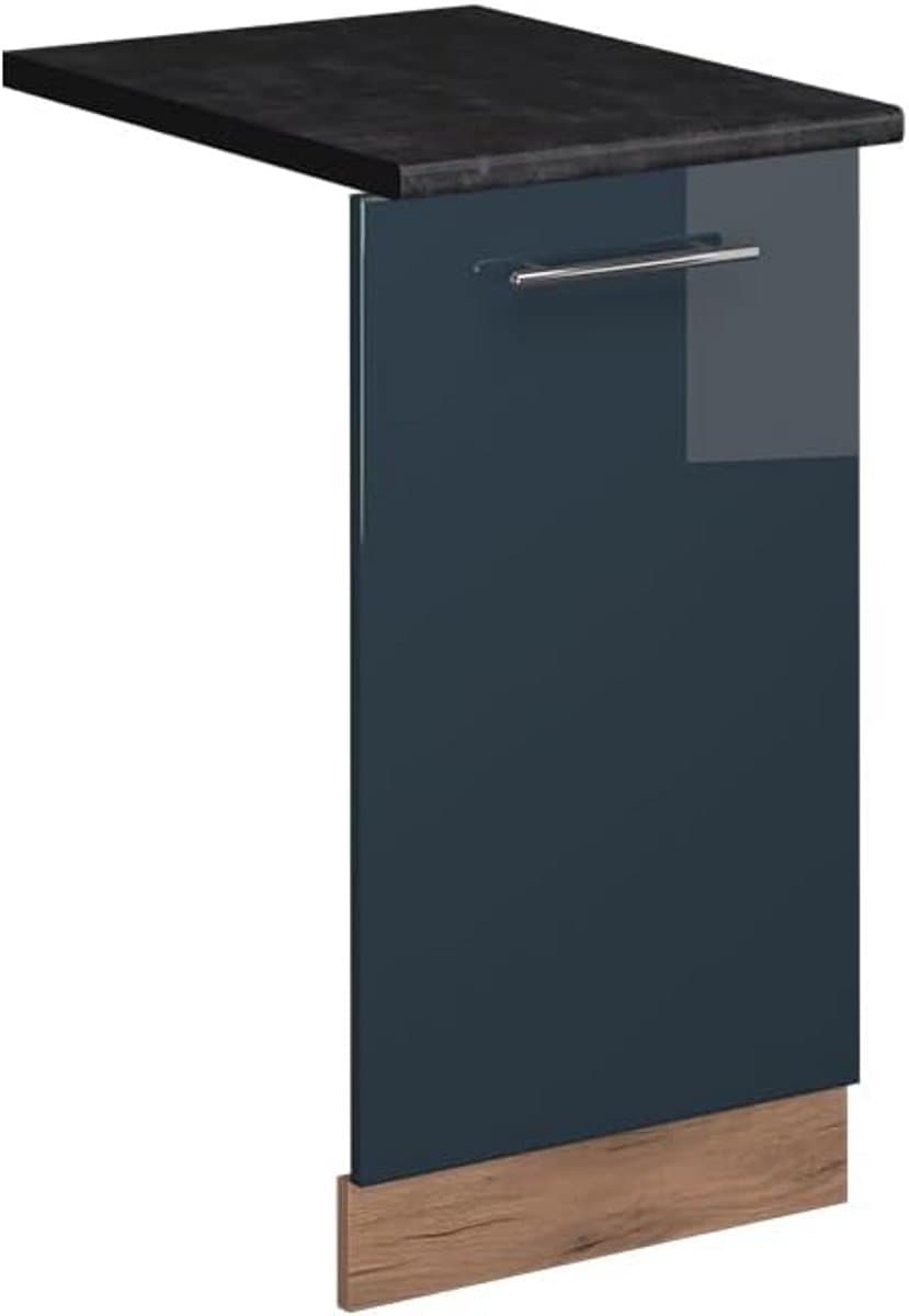 Vaatwasserpaneel Hoogglans Donkerblauw 45 cm Inbouw Keuken Zichtpaneel — afbeelding 1