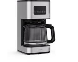 Klarstein Verosteel Filterkoffiemachine – RVS-koffiemachine, 1,5 L voor tot 12 kopjes, LCD-display, warmhoudfunctie 40 min, anti-druppelsysteem, automatische uitschakeling