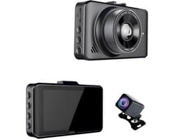 Dashcam 4K - Autocamera DVR - Veilig Rijden - Super Nachtzicht WDR - 3 Inch Scherm - Zwart