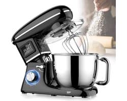 Tafelmixer - Keukenmachine - Bakken Thuis - Krachtige Koperen Motor - 6.2L Kom - Zwart