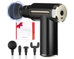 Massage Gun Krachtig en Stil – Massage Apparaat Percussie Met 4 Massagekoppen Voor Gerichte Behandeling – Draagbaar Ontwerp Voor Thuis en Sportgebruik | Compact en Gebruiksvriendelijk in Zwart