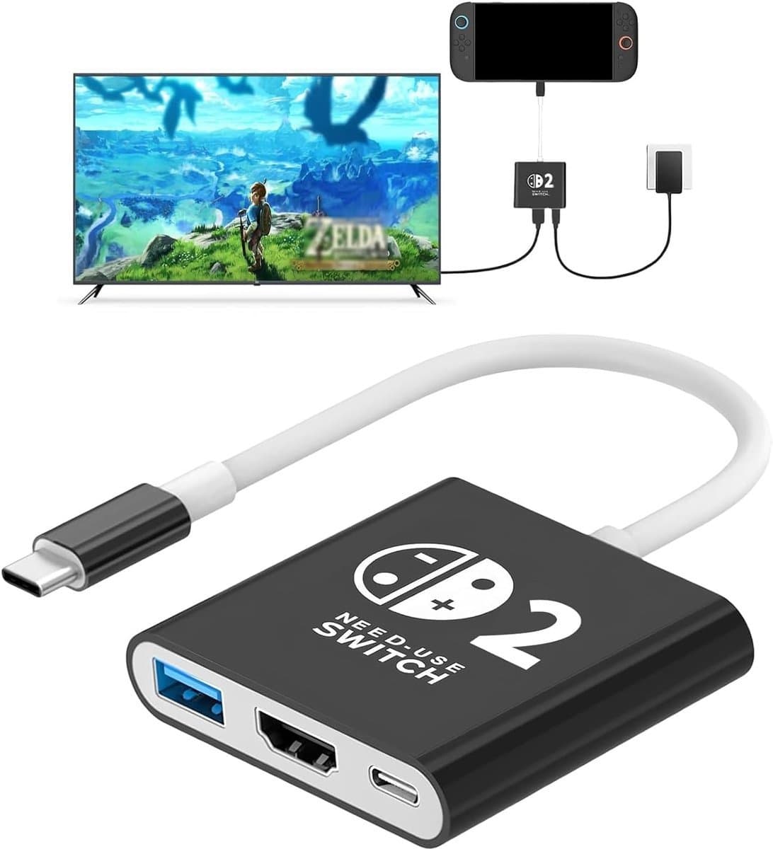 Docking Station geschikt voor Nintendo Switch , Nintendo Switch OLED & Nintendo Switch 2 - Switch 2 dock — afbeelding 1