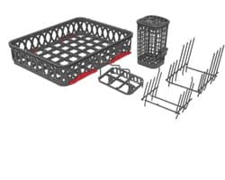 Vaatwasmand Mini - Servies Organizer - Vaat Snel Wassen - Modulair Ontwerp - 1 Load - Grijs
