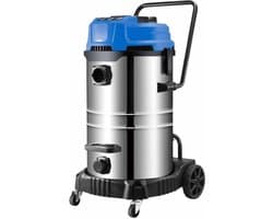 Borg Industriële Bouw Stofzuiger Nat en Droog - 2400 watt - 2 motoren - 80 Liter - RVS - Nat-en Droogzuiger