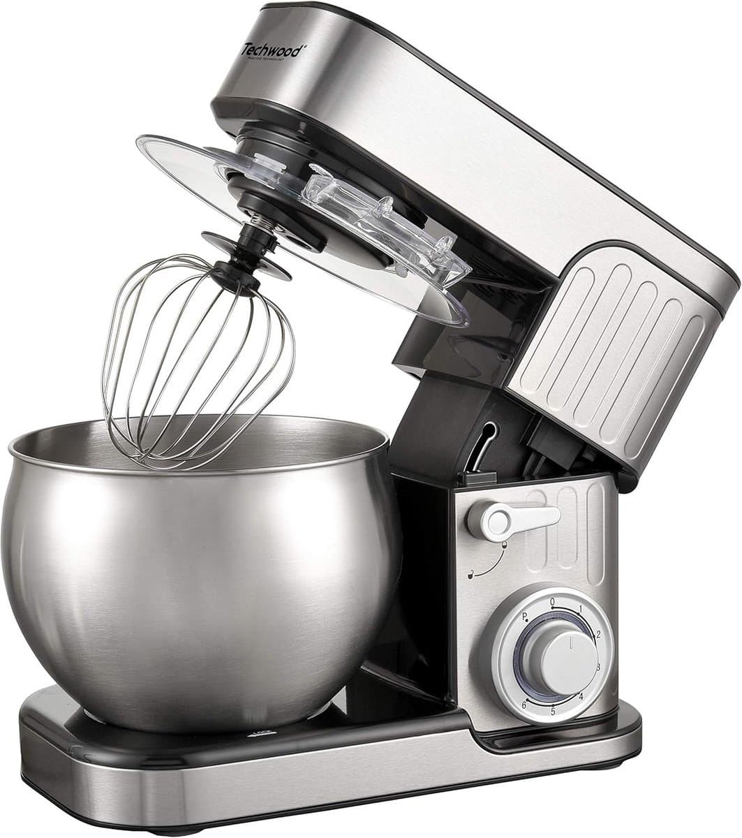 Keukenmachine - Mixer Robot - Deeg Kneden - Zes Snelheden - 6 Liter Kom - Zilverkleurig — afbeelding 1
