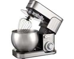 Keukenmachine - Mixer Robot - Deeg Kneden - Zes Snelheden - 6 Liter Kom - Zilverkleurig