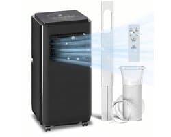 Sogiol - Mobiele Airco - Draagbare Airconditioner - 9000 BTU - 5-in-1 Koelen ontvochtigen ventilator slaapstand en automatische - met Afstandsbediening - zwart