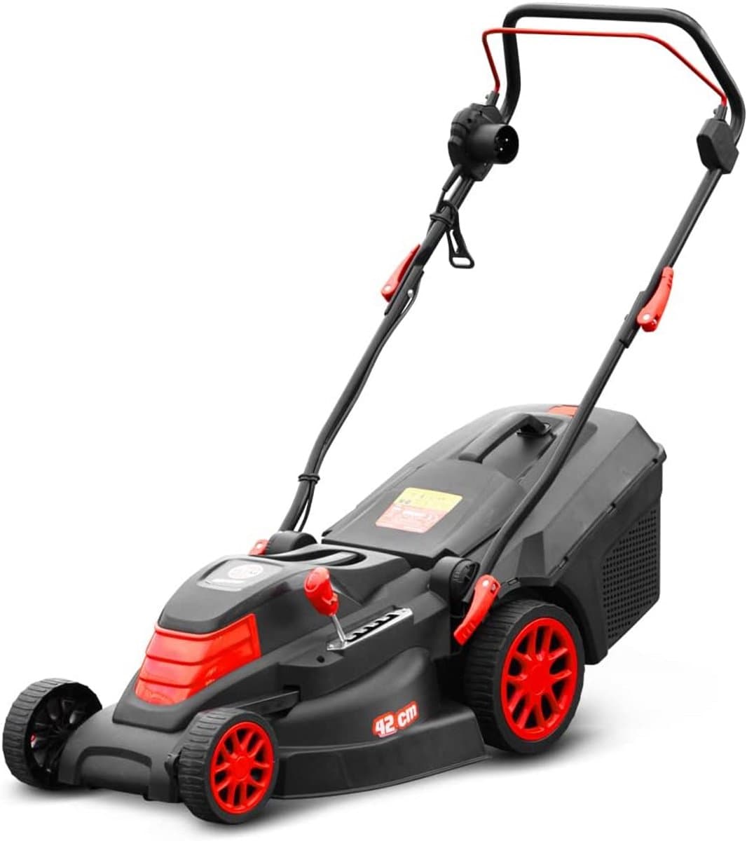 Elektrische grasmaaier - Snoer maaier - Gazon onderhoud - Krachtige 1800W motor - 42 cm werkbreedte - Wit — afbeelding 1